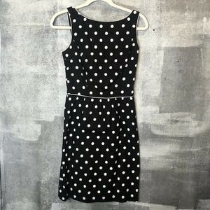 VTG Lanz Originals Dress Black White Polka Dot